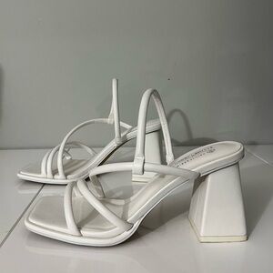 White Strappy Heels